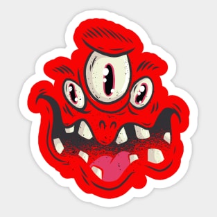 Monster face Sticker